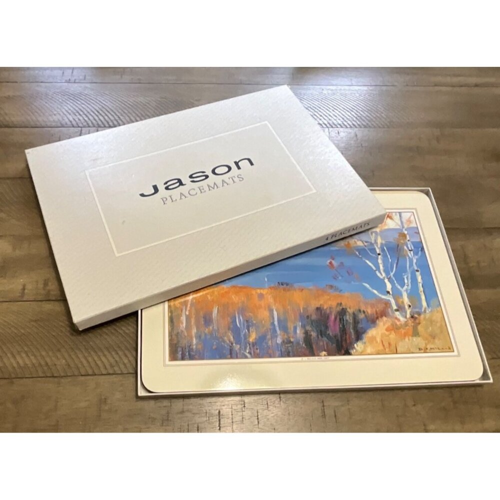 Jason Placemats Scotia McLeod Set Of 4 D.I. McLeod Autumn Fall Landscape Lake